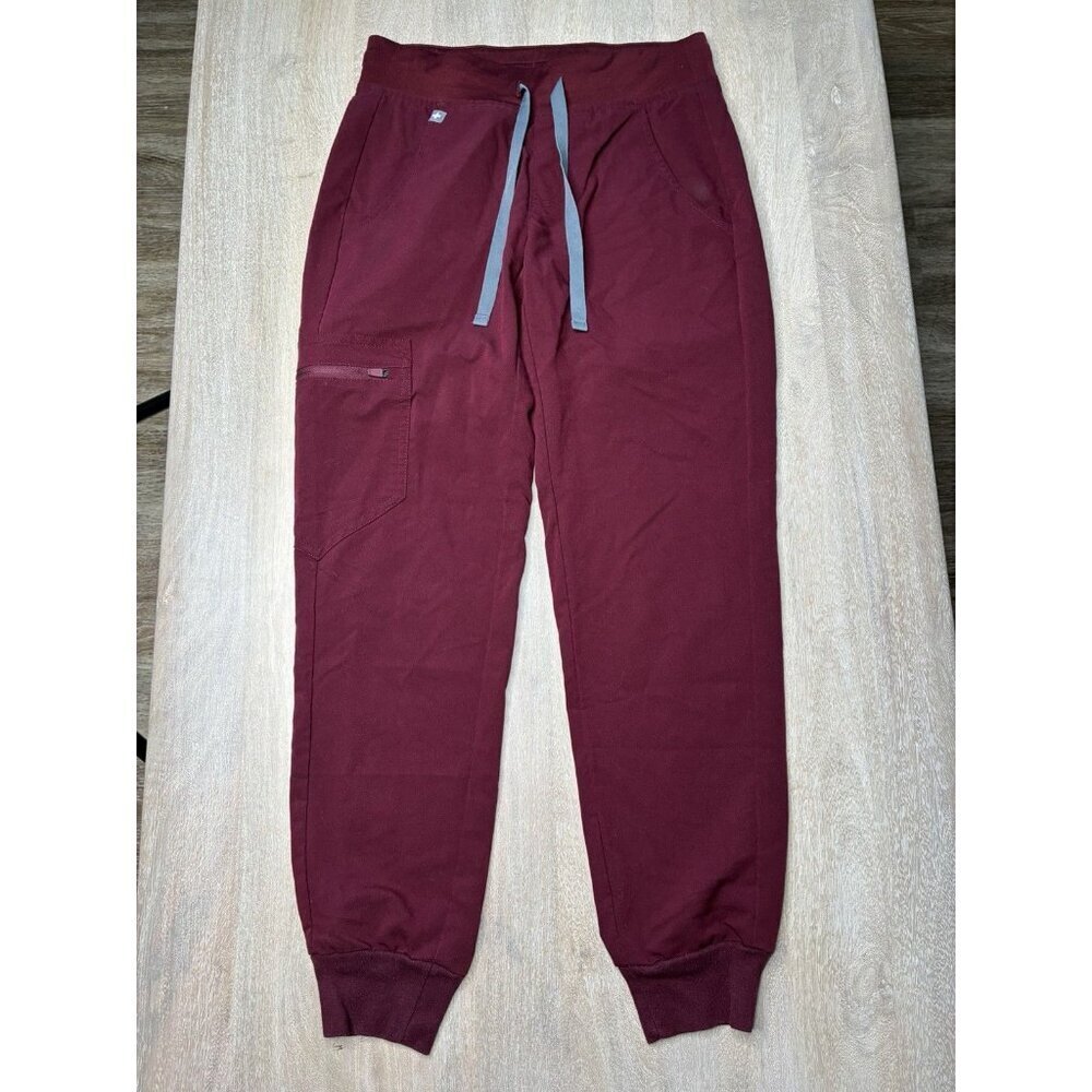Figs Zamora Jogger Scrub Pants Burgundy Size XXS Petite